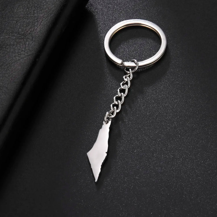 Palestine Map Pendant Keychain