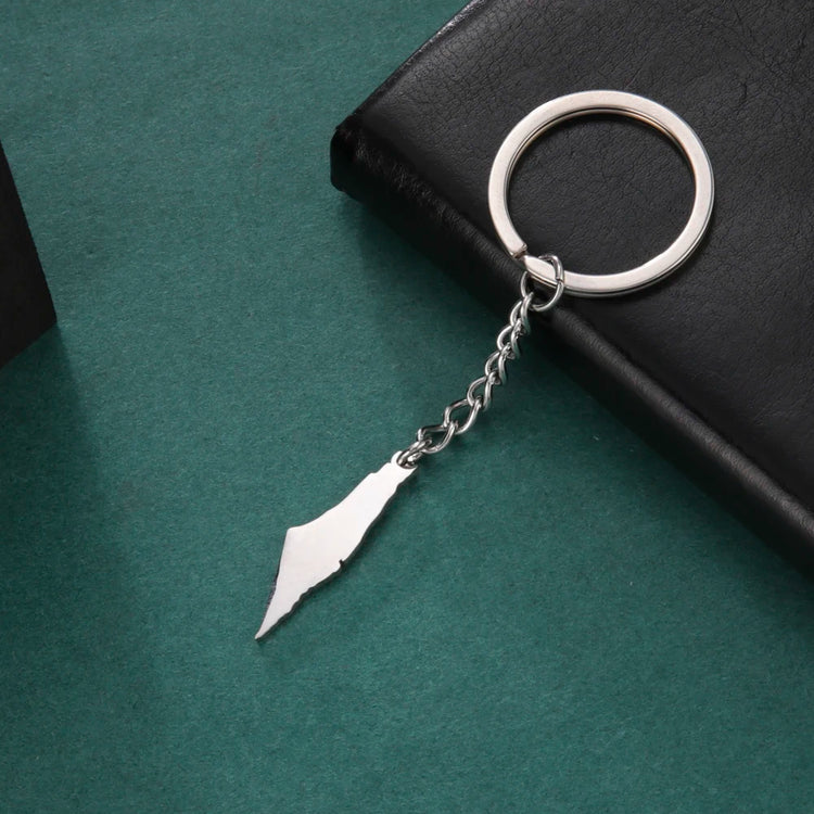Palestine Map Pendant Keychain