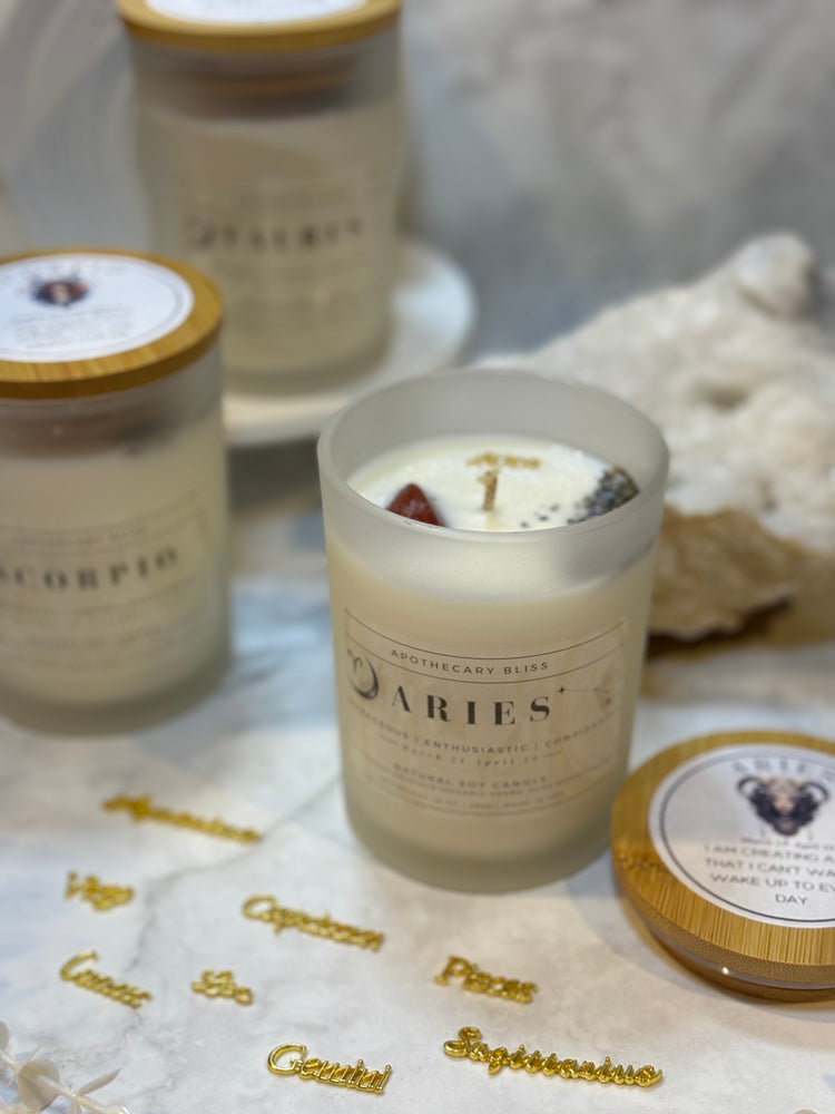 Aries Zodiac Candle